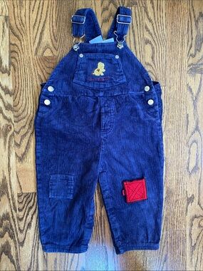 Vintage 2001 Spot the Dog blue corduroy overalls, size 18M. Like new condition
